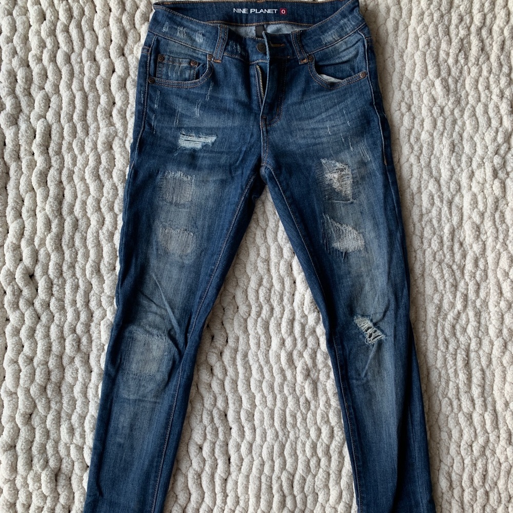 Medium Wash Ripped Jeans